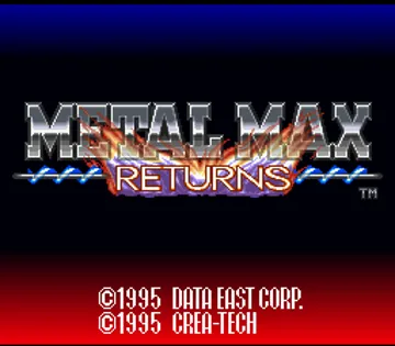 Metal Max Returns (Japan) screen shot title